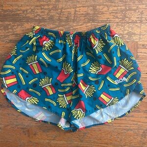 BOA Colorful French Pry patterned Shorts women's small